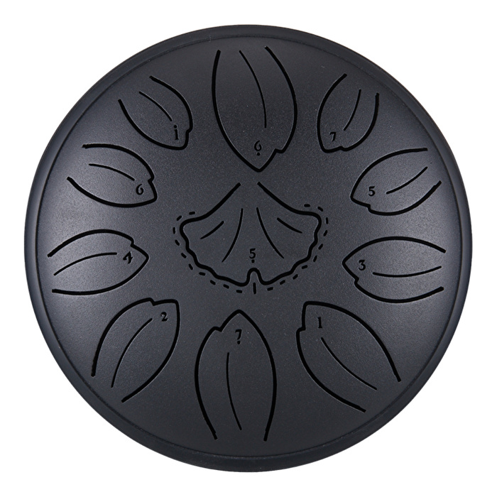 HLURU TWGG11-6 INKBLACK - Golden Ginkgobiloba Series 11 Notalı 6" C Majör Ink Black Tongue Drum